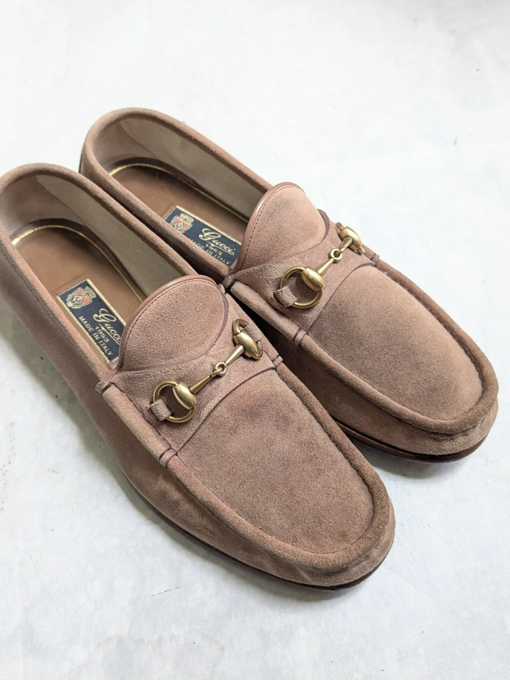 Gucci Brown Suede Horsebit Loafers - Men's US 10